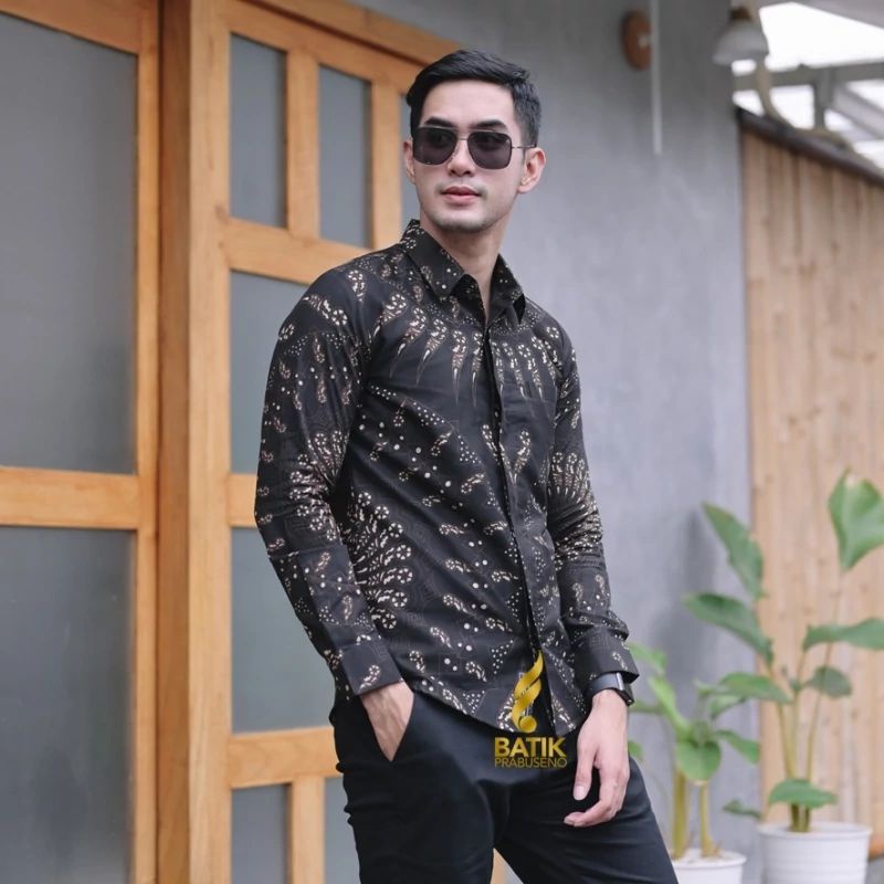 Kemeja Batik Pria Lengan Panjang Lapis Furing Slim fit Premium Modern Sragenan CAKRAWANGSA