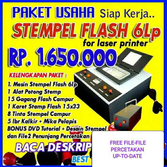 Paket Usaha Stempel Flash 6 Lampu Flash / stempel warna Alat Penyedot Cuan seperti debu yang mengali