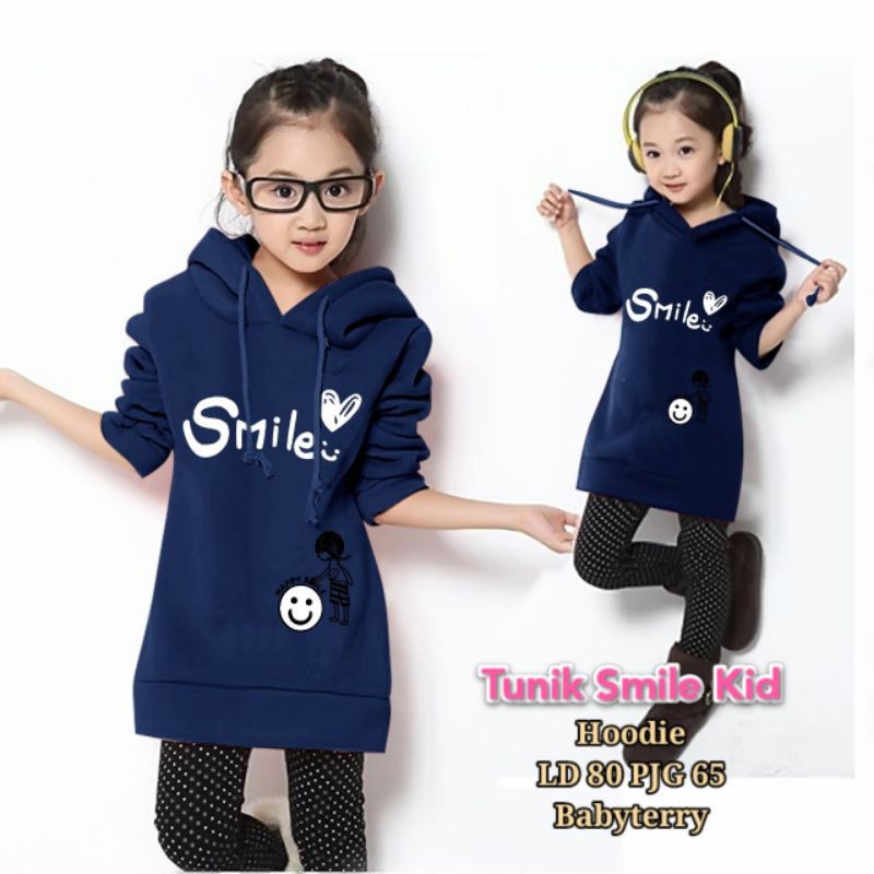 dress tunik hoodie anak Baju tunik hudie anak Sweater hoodie anak perempuan murah tanggung