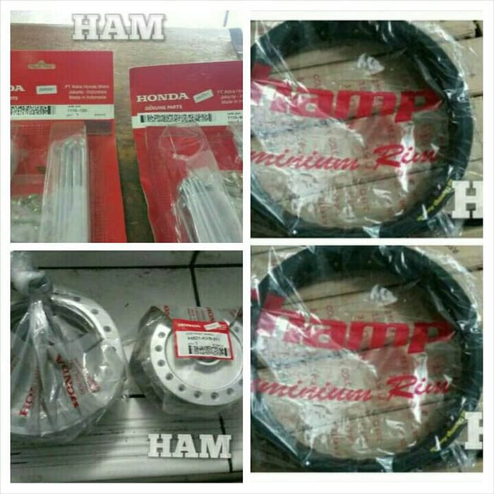 velg 2bj + tromol dpn blkng ori ahm + jari2 beat vario dll #HAM