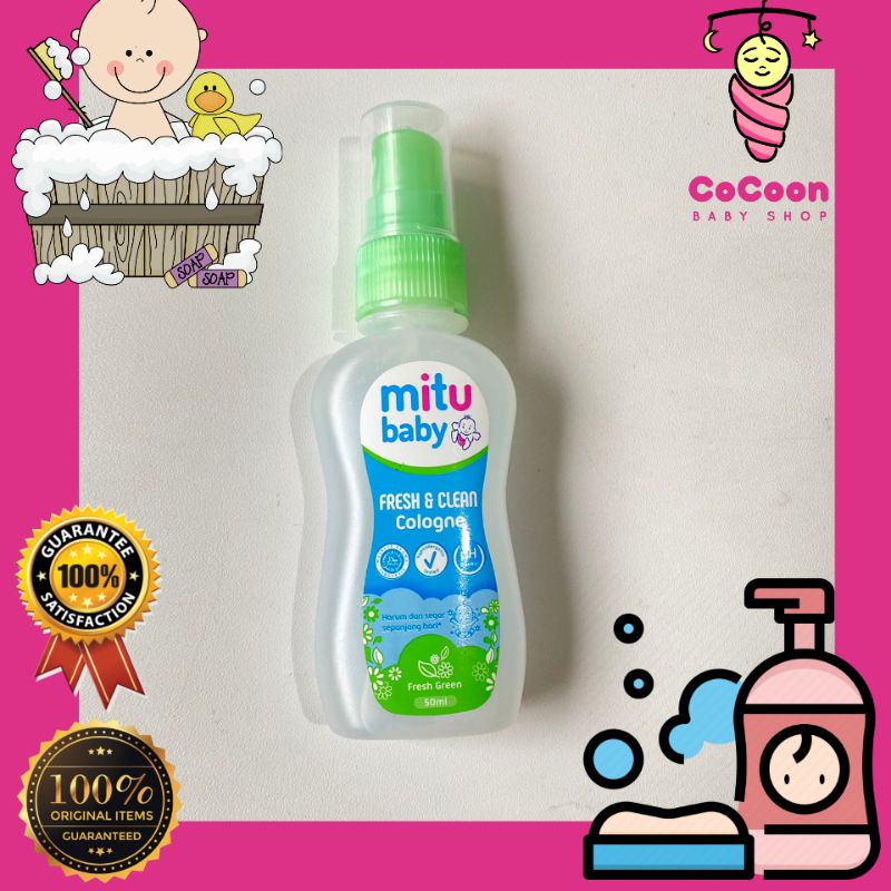 Mitu Cologne Baby Fresh Green 50 ml 50ml 100 ml 100ml / Pewangi Parfum Minyak Wangi Anak dan Bayi