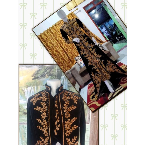 couple kebaya dan beskap bludru/couple bludru pengantin