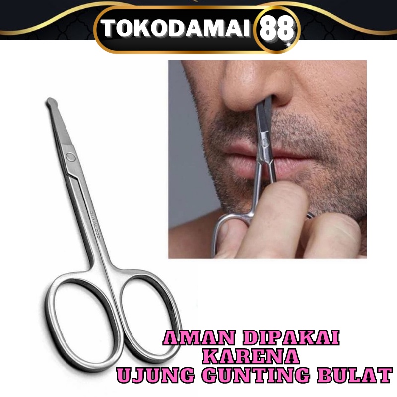 Gunting Bulu Hidung /Gunting Kumis/Gunting Bulu Jenggot/Gunting Kecil Stainless Steel