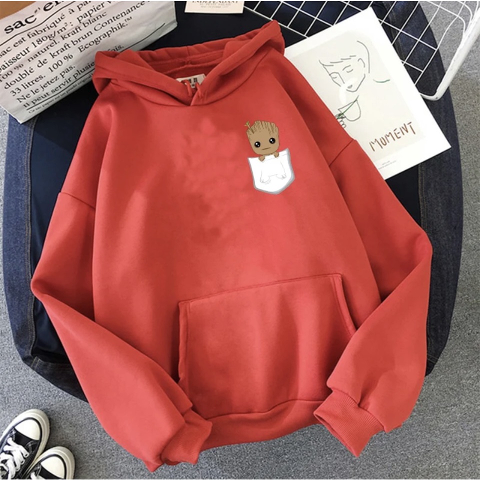 I M GRROT  POCKET Jumper Hoodie II Sweater Hoodie Anime II Sweter Oblong Topi II SIZE M - XL ( Pria &amp; Wanita / Anak &amp; Dewasa )