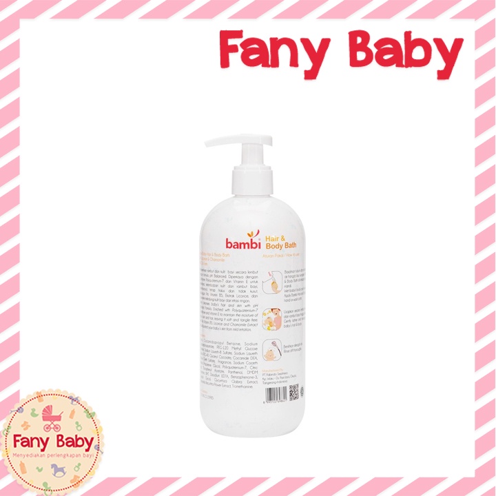 BAMBI BABY HAIR &amp; BODY BATH 2IN1 500ML