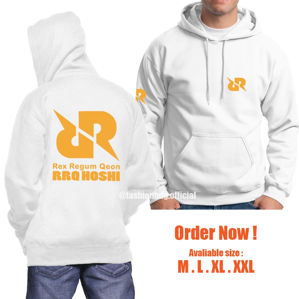 Sweater RRQ Hoshi E-Sport Mobile Legend Bang Bang ML BB Rex Regum Qeon Sweater Pria Hoodie RRQ