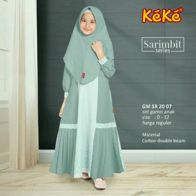 SET GAMIS ANAK BY KEKE GM SR 20 07 HIJAU