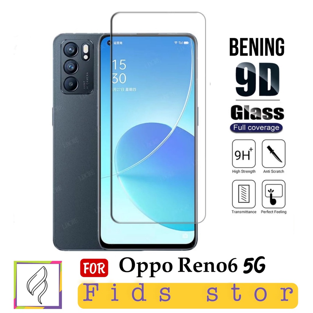 PROMO 2in1 Tempered Glass OPPO Reno6 5G Full Layar kaca Bening Premium Free Camera Glass Reno 6 5G