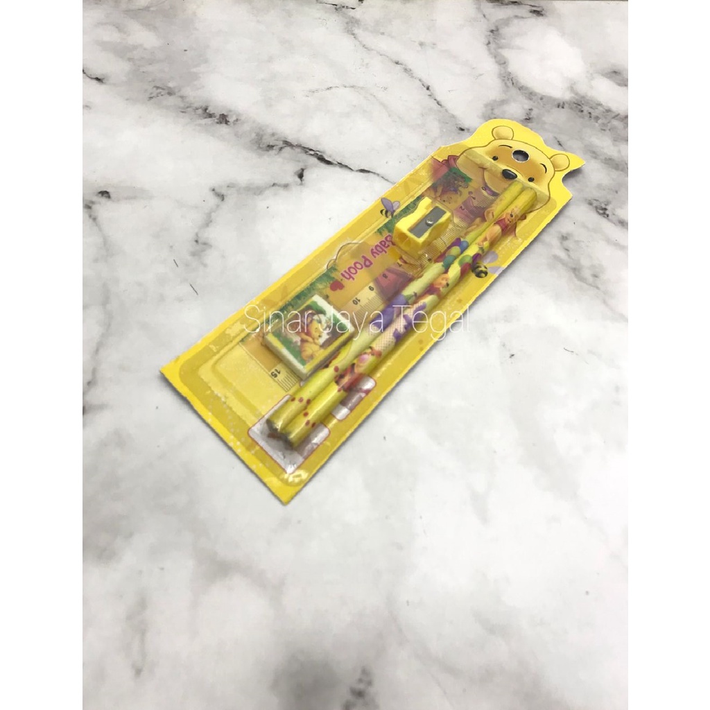

pensil set / alat tulis karakter 5 in 1