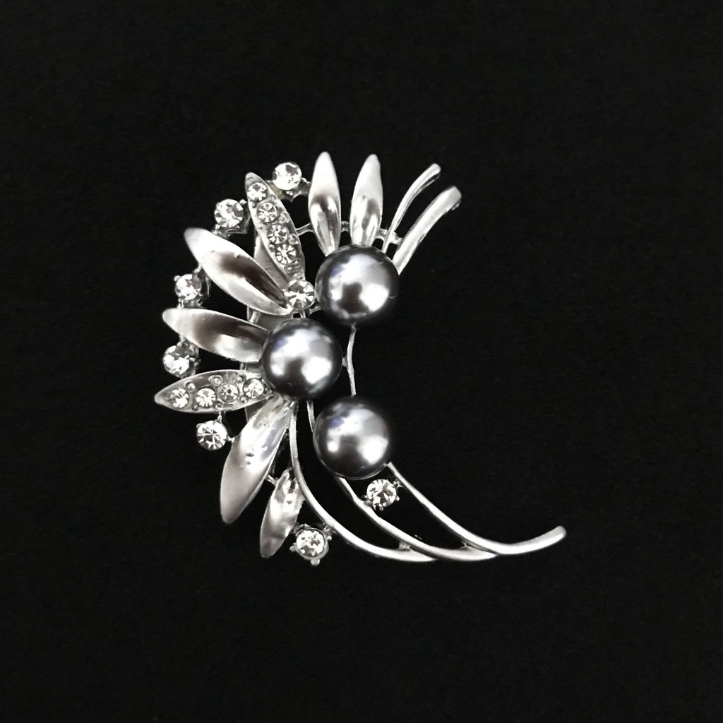 BROS DADA TERBARU  /AKSESORIS HIJAB kekiniaan kode 0124 0125 0126 0042 //bros hijab//bros blezer/bros kebaya-0124 SILVER