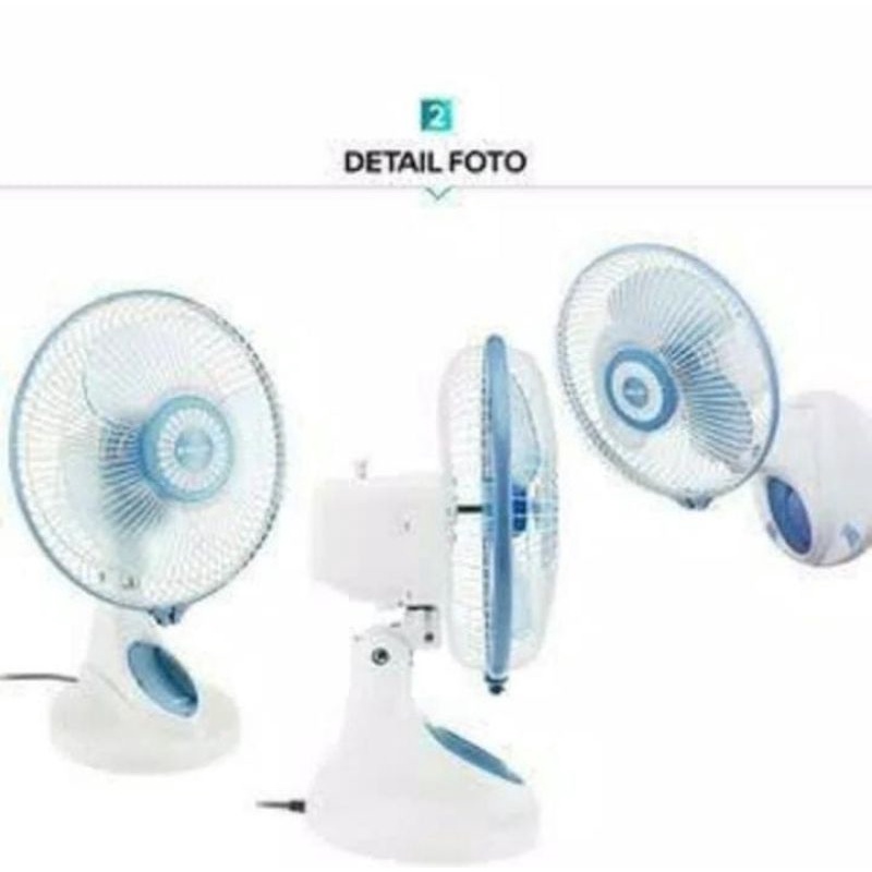 Kipas Angin Kecil MIYAKO KAD-927 B Kipas Angin Meja Duduk 2in1 Desk Fan 9inch KAD927