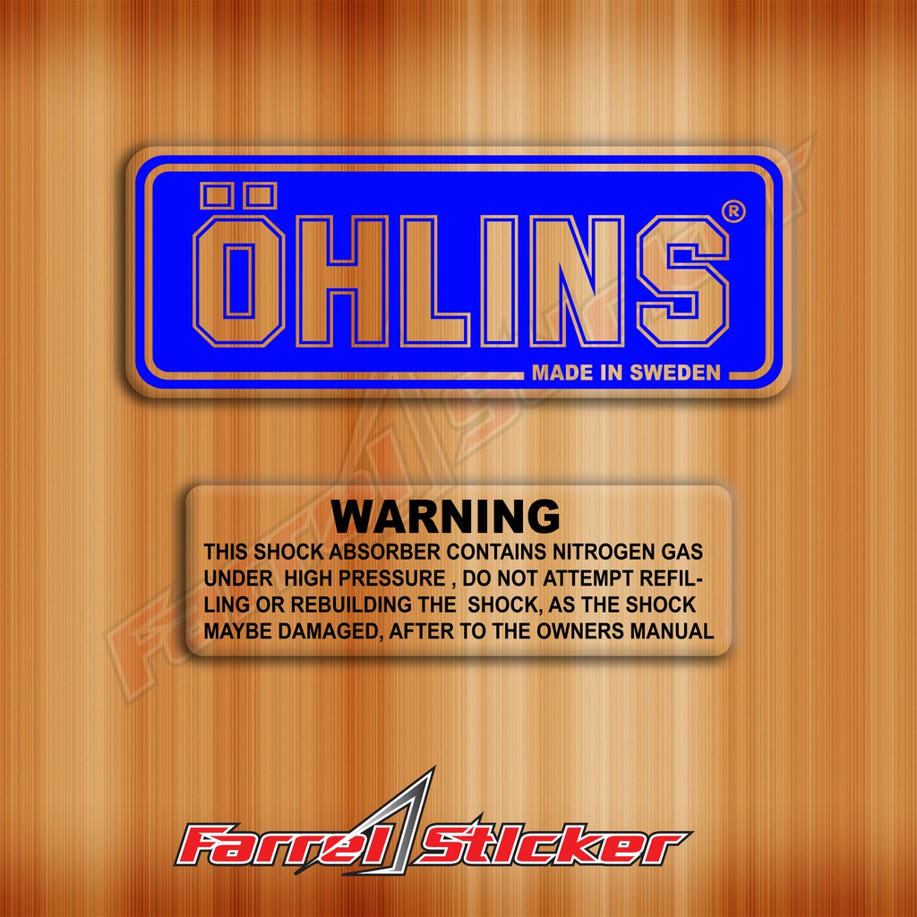 Sticker Shock Stiker Ohlins blue