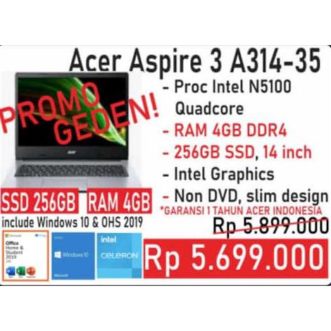 Laptop Acer Aspire 3 A314-35