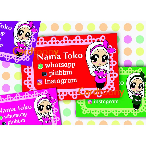 

Sticker / stiker label nama toko jilbab fashion muslim