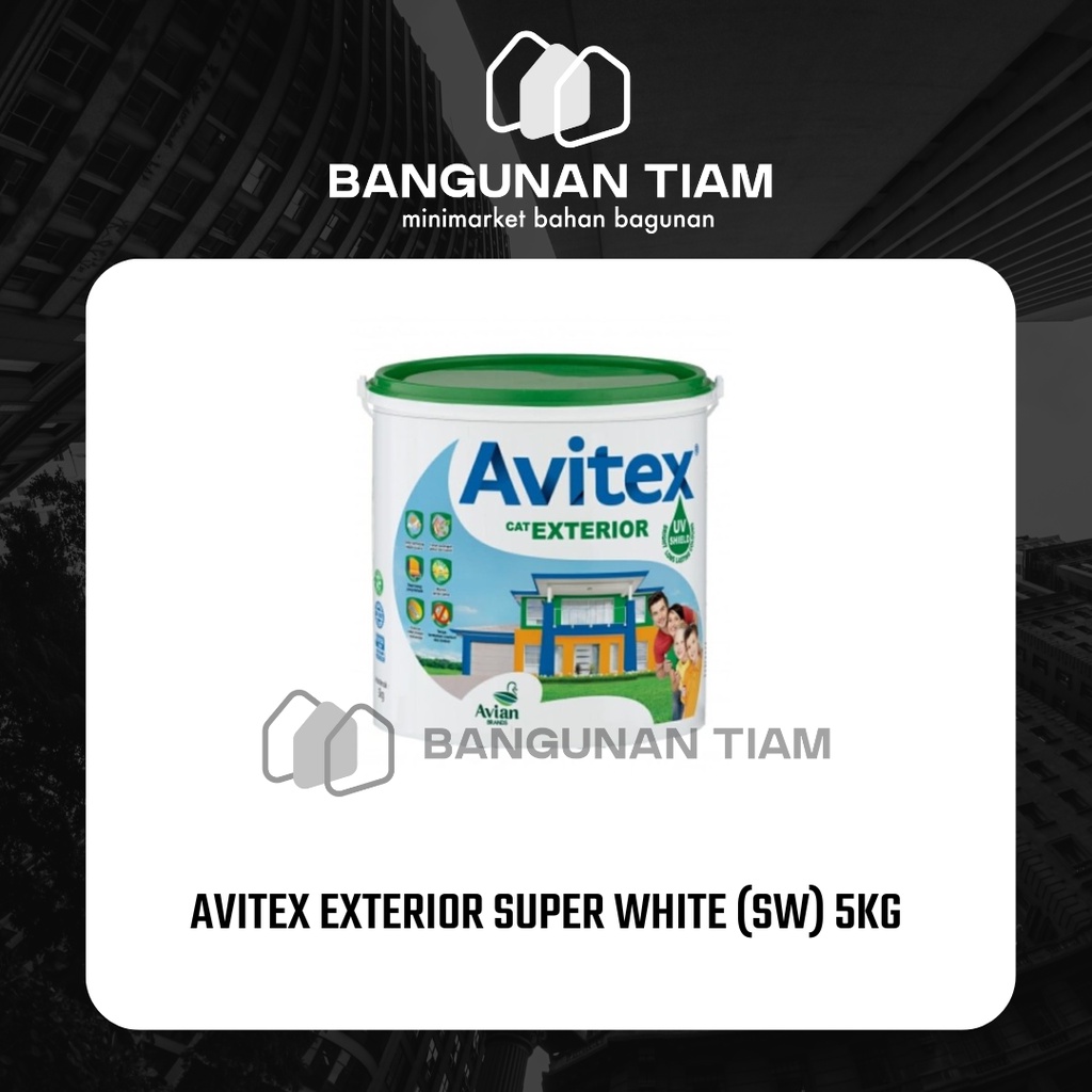 Jual Avitex Exterior Sw ~ Super White Putih Eksterior Cat Tembok Dinding Air 5 Kg Avian Brands 5227