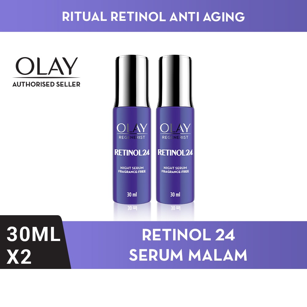 Olay Regenerist RETINOL 24 Serum 30ml - Paket isi 2 - Serum Wajah