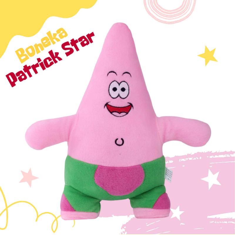 Boneka Patrick Pink Berlabel SNI Tinggi 40 cm Bahan Premium | Boneka Cantik Lucu Lembut Ditangan Bahan Velboa Berkualitas