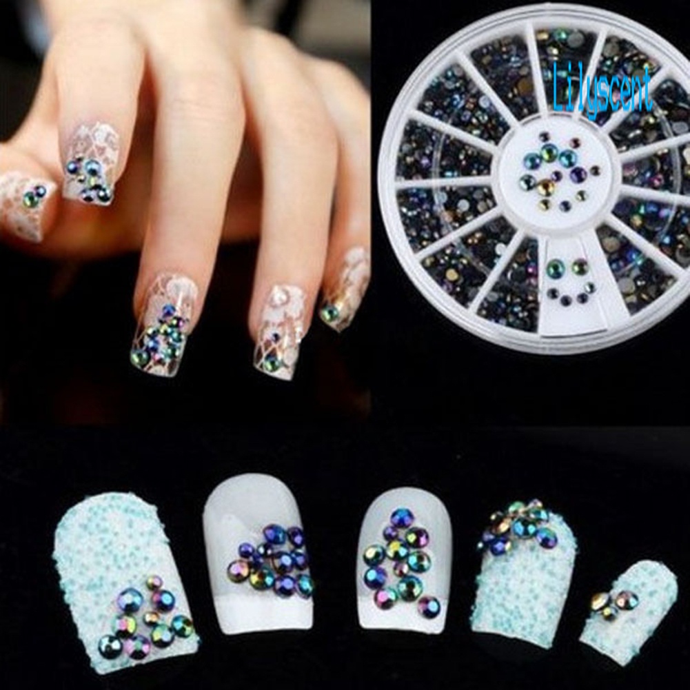 Lily Roda Isi Manik-Manik Bentuk Bintang Warna-Warni Untuk Dekorasi Nail Art / Manicure DIY