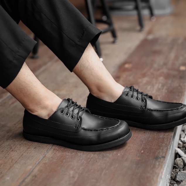 MORRIS BLACK |ManNeedMe x ARF| Sepatu Pantofel Pria Derby Shoes ORIGINAL