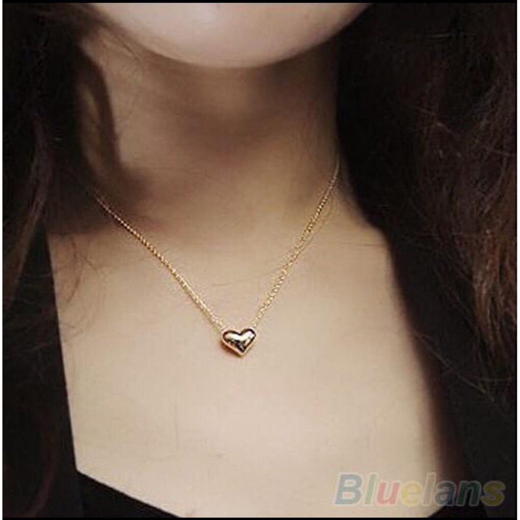 ♥TMALL88♥ Kalung Rantai Berbentuk Variasi Love / Silver &amp; Gold / Elegan