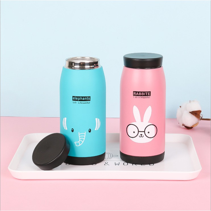 New Termos Lucu Thermos Animal Karakter Kartun Stainless Steel - Pink Kelinci