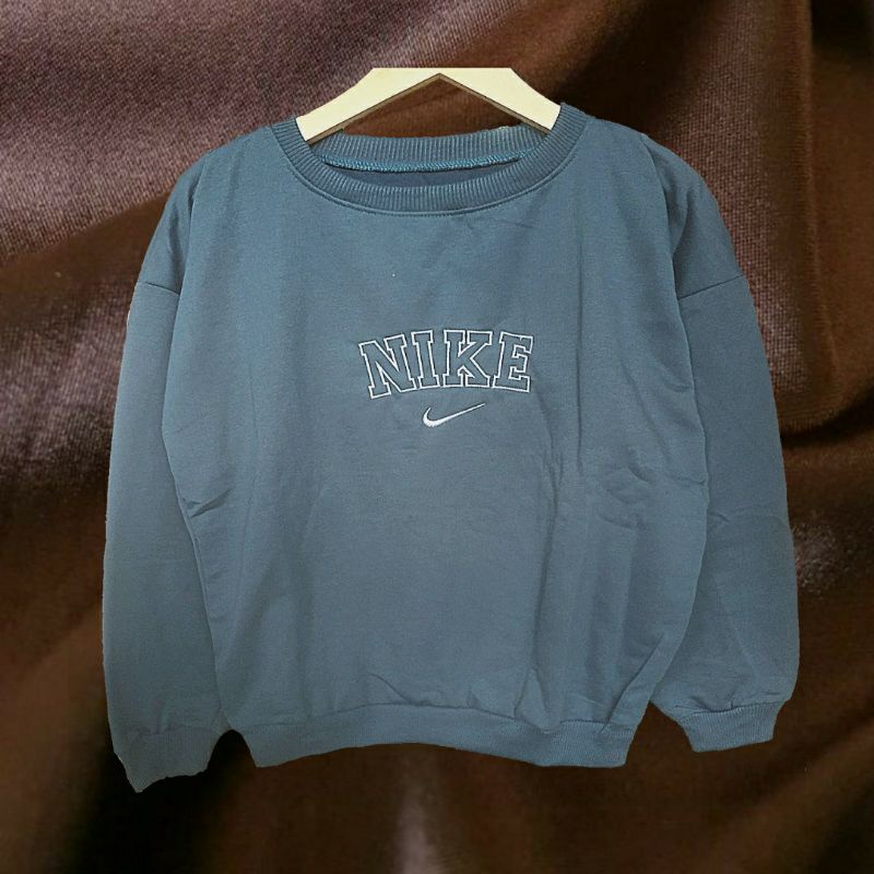 Crewneck nike bordir biru