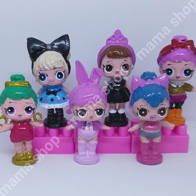 72pn topper kue figure lol patung kue hiasan cake ultah anak toper cake syf0