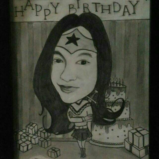 

Wonder Wowen karikatur A4 + Frame ( promo diskon 15% sampe akhir september )