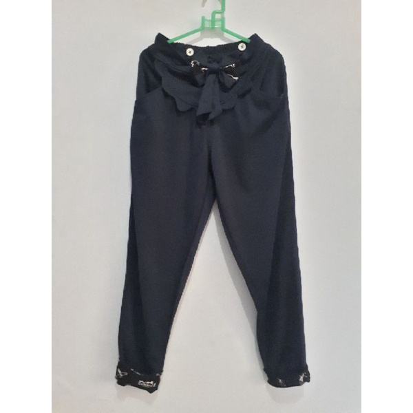 BAWAHAN CELANA KAOS SANTAI WANITA NAVY