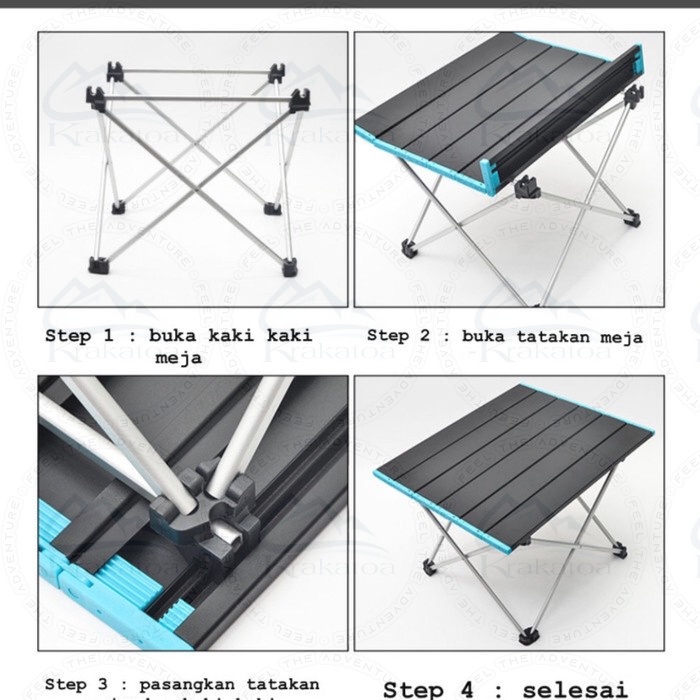 【COD】 Meja Lipat Outdoor Aluminium Besar` Foldable Portable Alumunium Table` Camping Mancing Piknik Taman Ringan