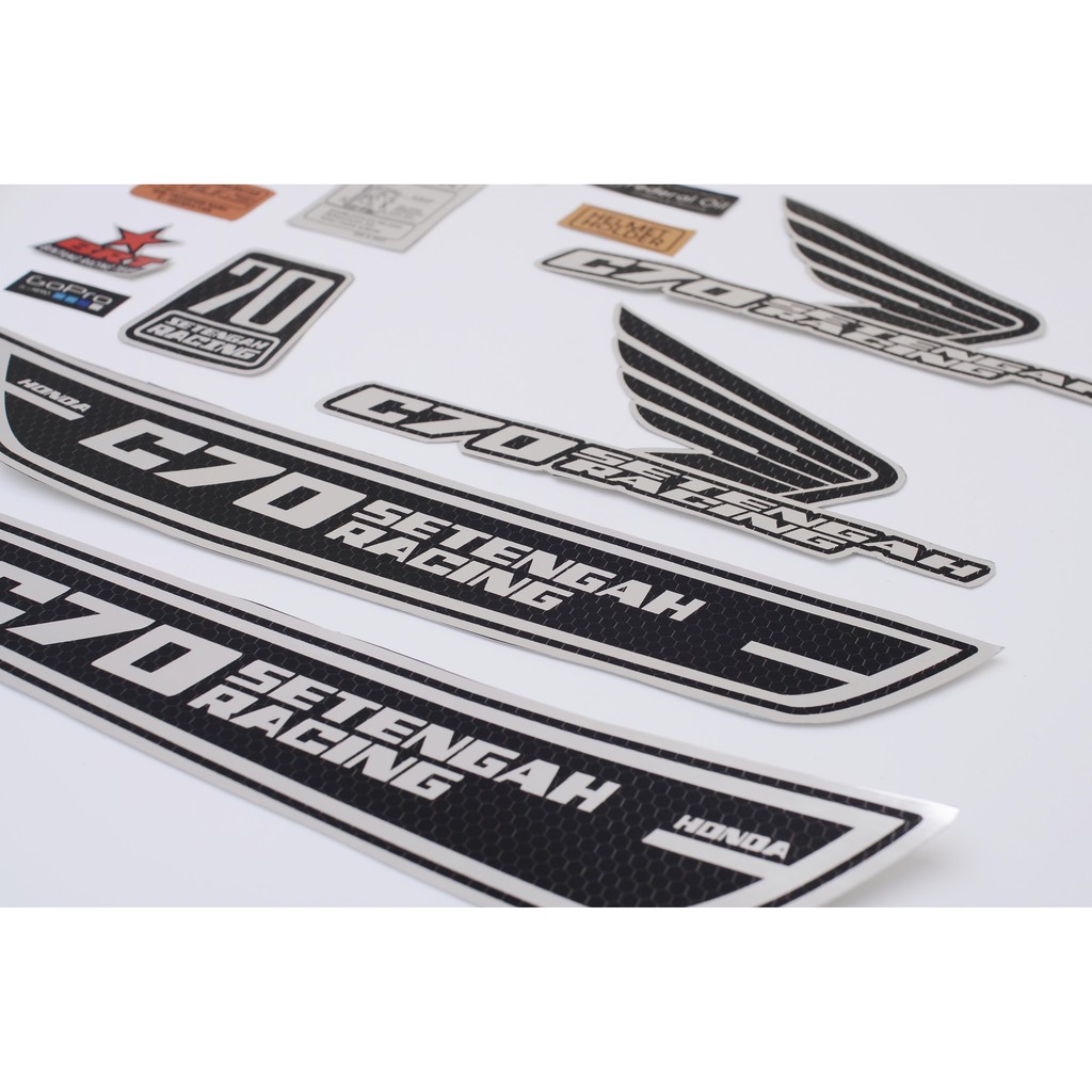 STICKER DECAL HONDA C70 SETENGAH RACING