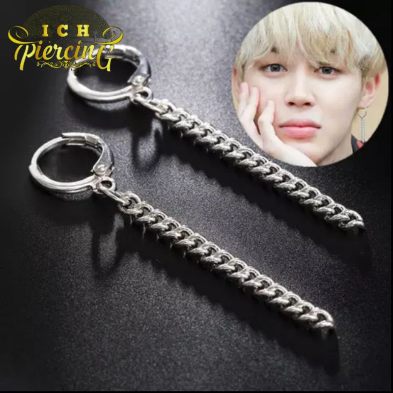 Anting BTS rantai/ Anting KPOP / Anting Korea pria wanita