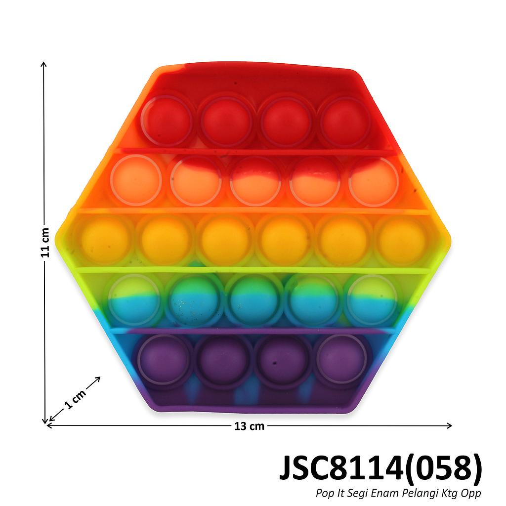 POP IT RAINBOW Mainan Anak Fidget Toys Game Toys-SEGI ENAM