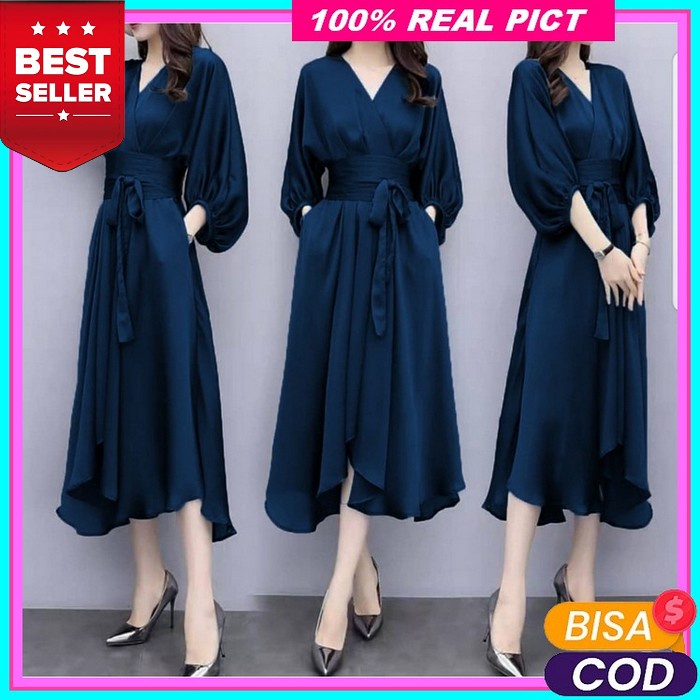 Livi Midi Dress Midi Dress Ter Baru Long Tunik Kekinian Fashionterbaru Tunik Wanita Terbaru 2022 Liv