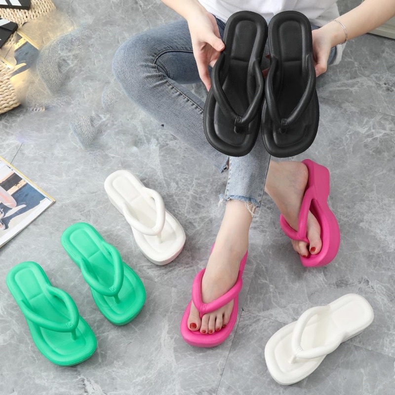 Sandal Wedges Jepit Bakpao 8211