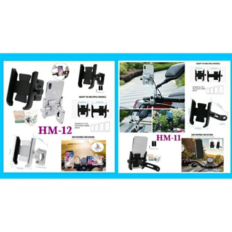 (bisa COD) Zenia PHONE HOLDER DUDUKAN HP SEPEDA MOTOR HOLDER HANDPHONE STANG SPION SEPEDA MOTOR