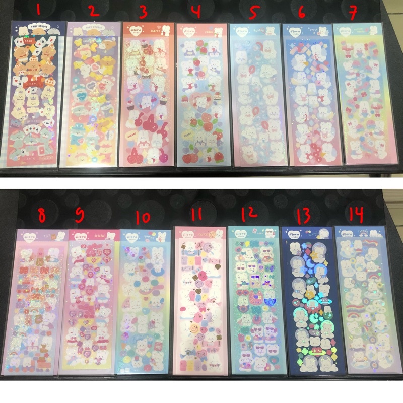 

[READY STOCK KAB] Sticker Korea Official stiker brand yany studio floro studio deco pc polco journalling diary