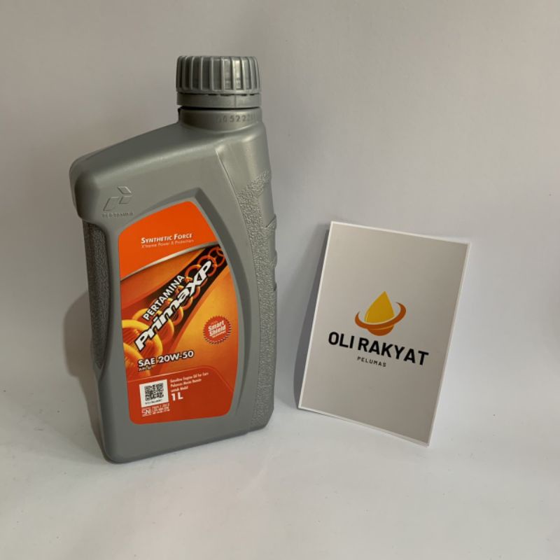 OLI MESIN PRIMAXP 1LITER SAE 20W50 SL SYNTHETIC OLI PERTAMINA