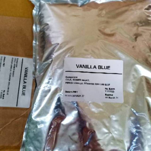 Vanilla Blue Powder 1KG / Bubuk Minuman Vanilla Blue 1KG !