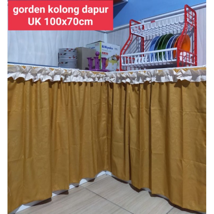 Grosir Gorden Kolong Dapur Motif Embos Coklat