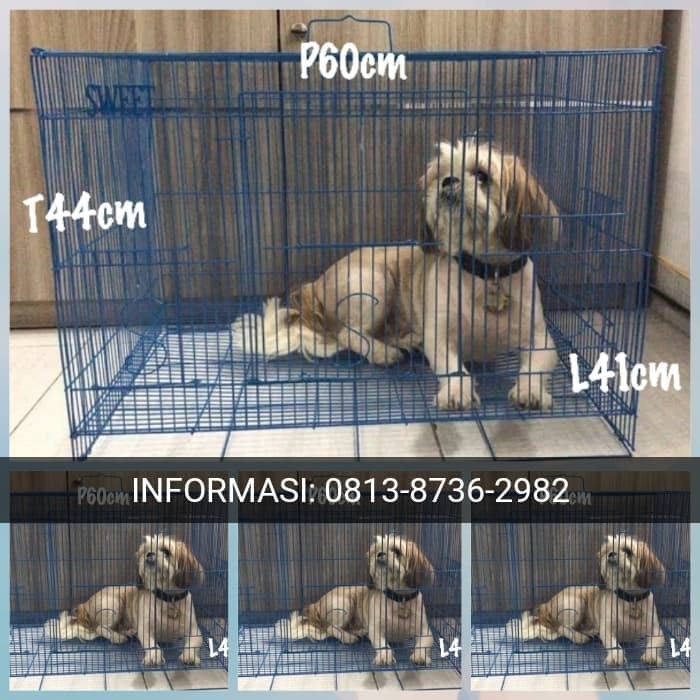 KANDANG BESI LIPAT BESAR SWEET U/ KUCING/KELINCI/BURUNG/AYAM HIAS 