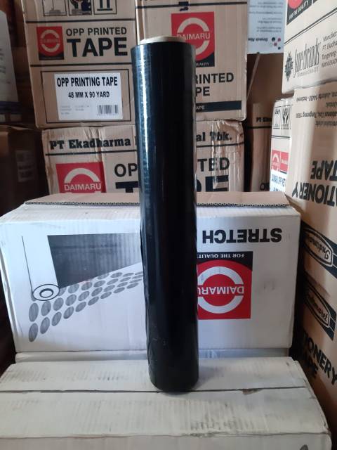 

Daimaru plastik wrap stretch film 50 x 200 m 17 mikron hitam putih bening