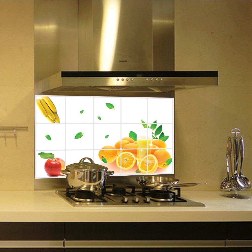 RELIZA Stiker Dapur Banana Fruit Orange Juice (75x45) Kitchen Waterproof Oilproof Tahan Air Minyak 3023