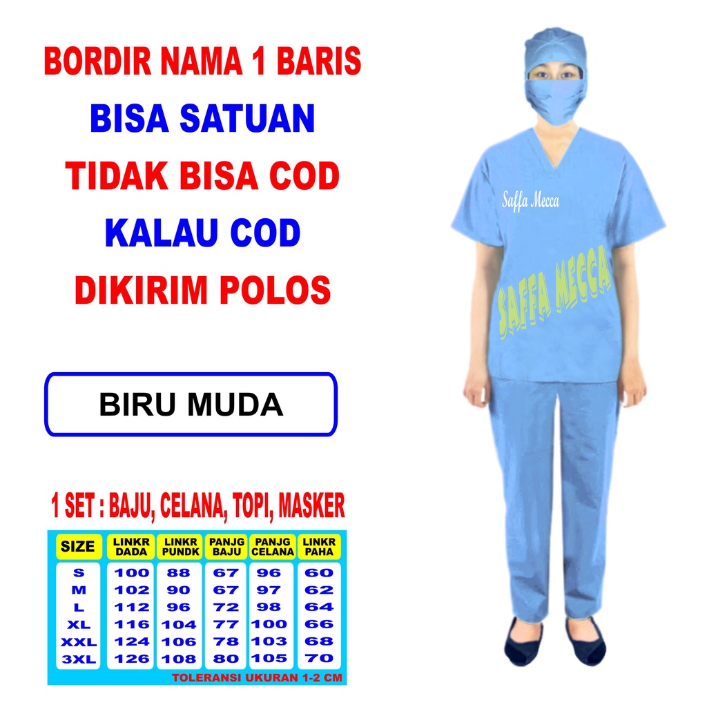 BORDIR NAMA BAJU OKA / BORDIR BAJU OK / BORDIR OKA / LENGAN PENDEK TANPA COD