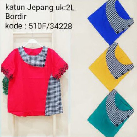 Blouse Bigsize 2L Kaos Katun Jumbo Simple Polos 8