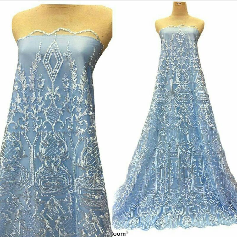Bakal Kain Kebaya Elisaab Bahan brokat Tile Elisaab Bahan Tulle Lece Elisaab Brukat Kebaya