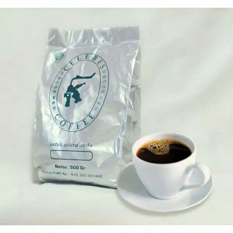 

Kopi Celebes. Traditional Genuine Coffee. Campuran Robusta dan Arabika. 500Gram