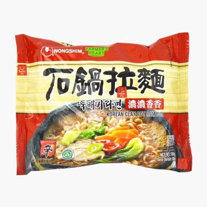 [HALAL] Nong Shim Korean Clay Pot Ramyun  Noodle120gr / NongShim Claypot