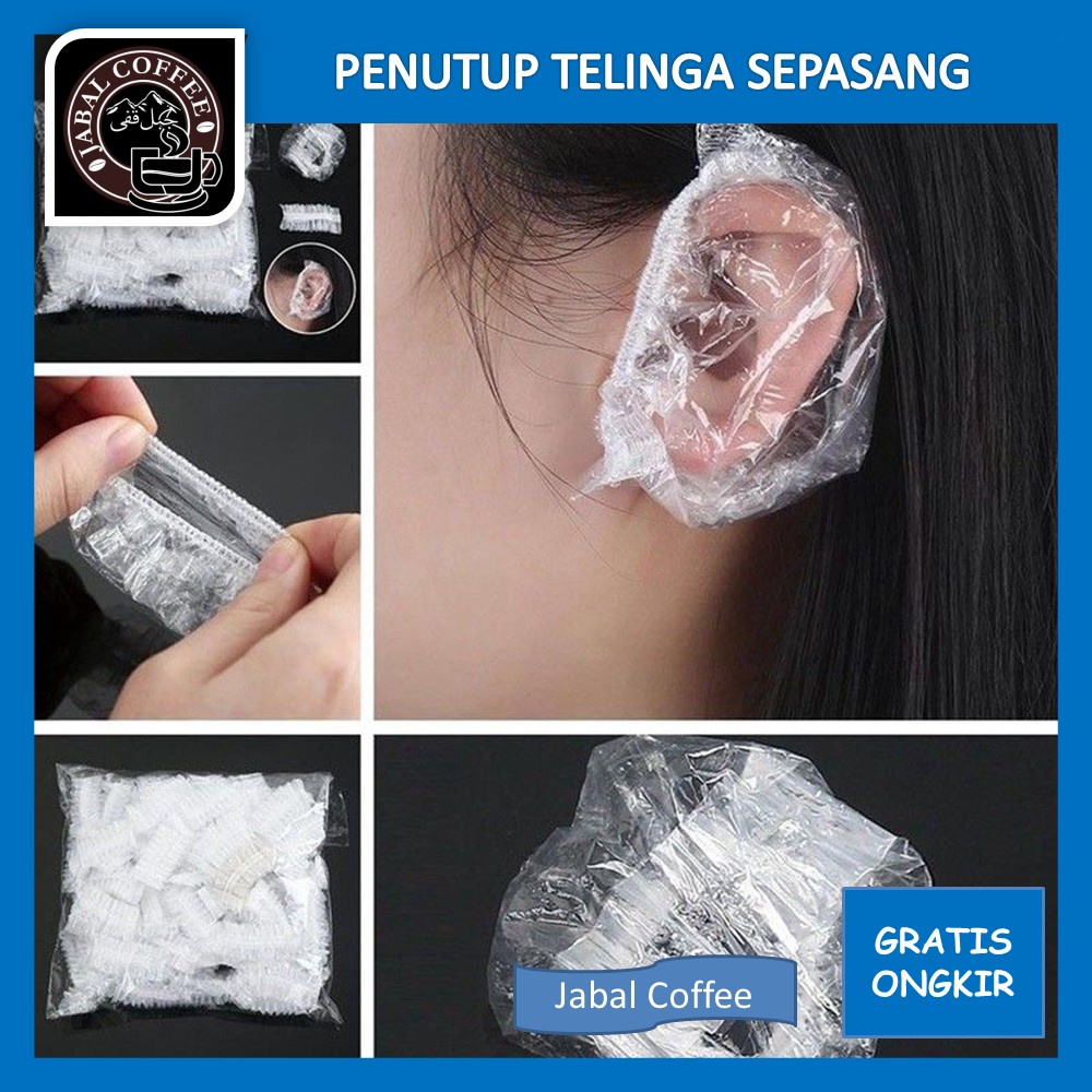 Pelindung Cat Rambut Semir Mandi / Penutup Telinga Sepasang / Ear Cover Transparan