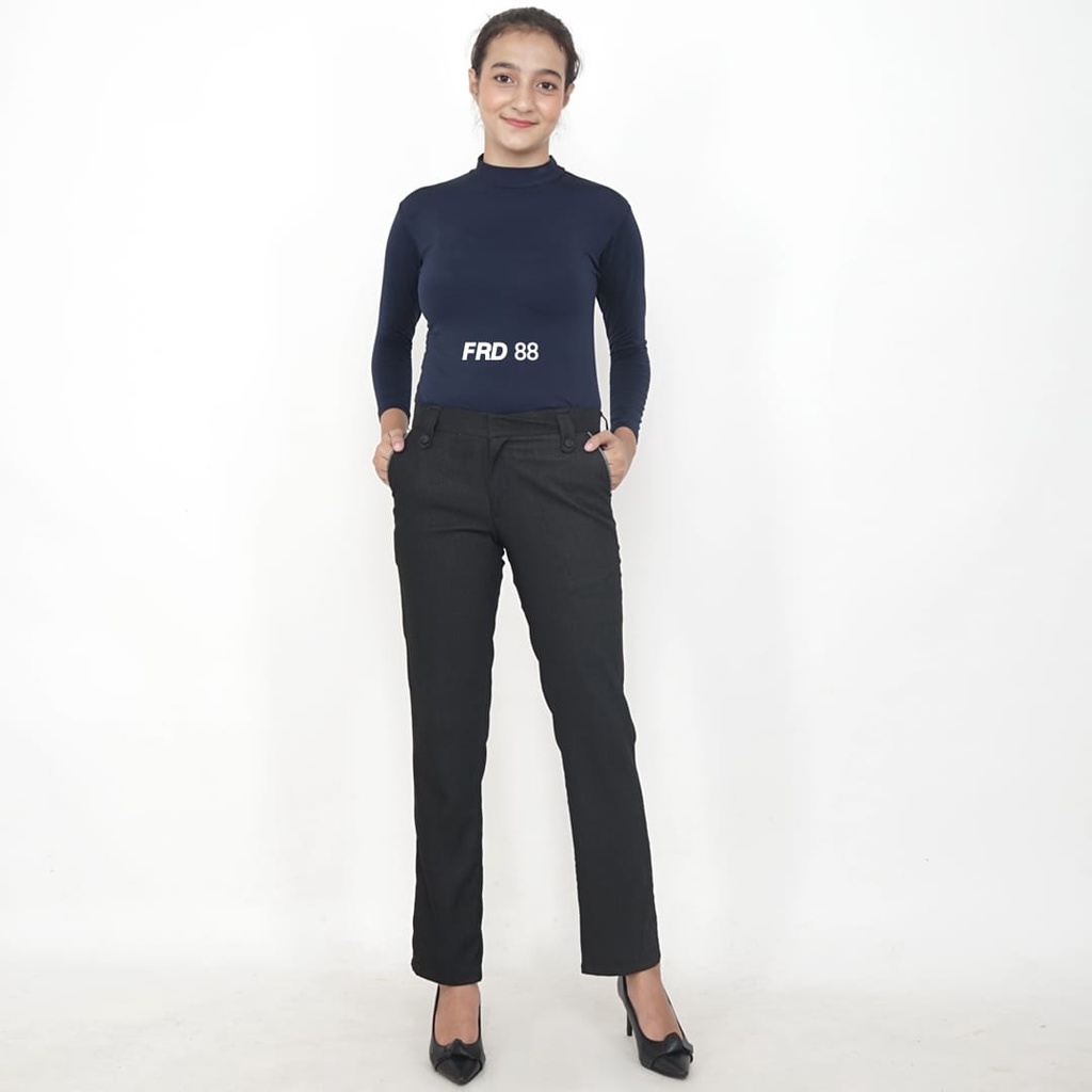 CELANA KANTOR FORMAL KERJA MODEL KANTONG SAMPING KHUSUS HITAM /CELANA PANJANG KANTOR WANITA SLIM FIT/CENALA KERJA FORMAL WANITA SLIM FIT/CELANA BAHAN WANITA YG TERND/CELANA SLIM FIT WANITA KARIR/CELANA PANJANG ELEGAN WANITA